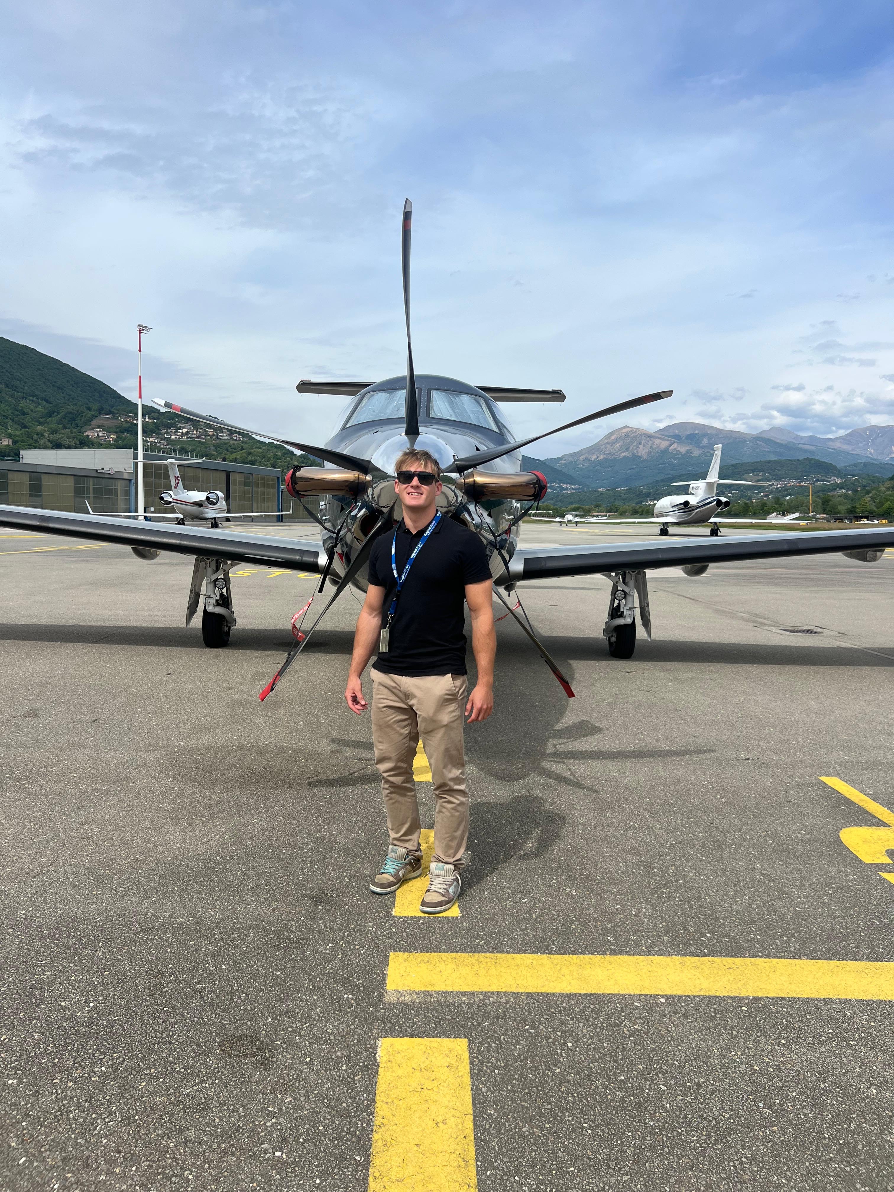 Private aircraft Lugano Airport