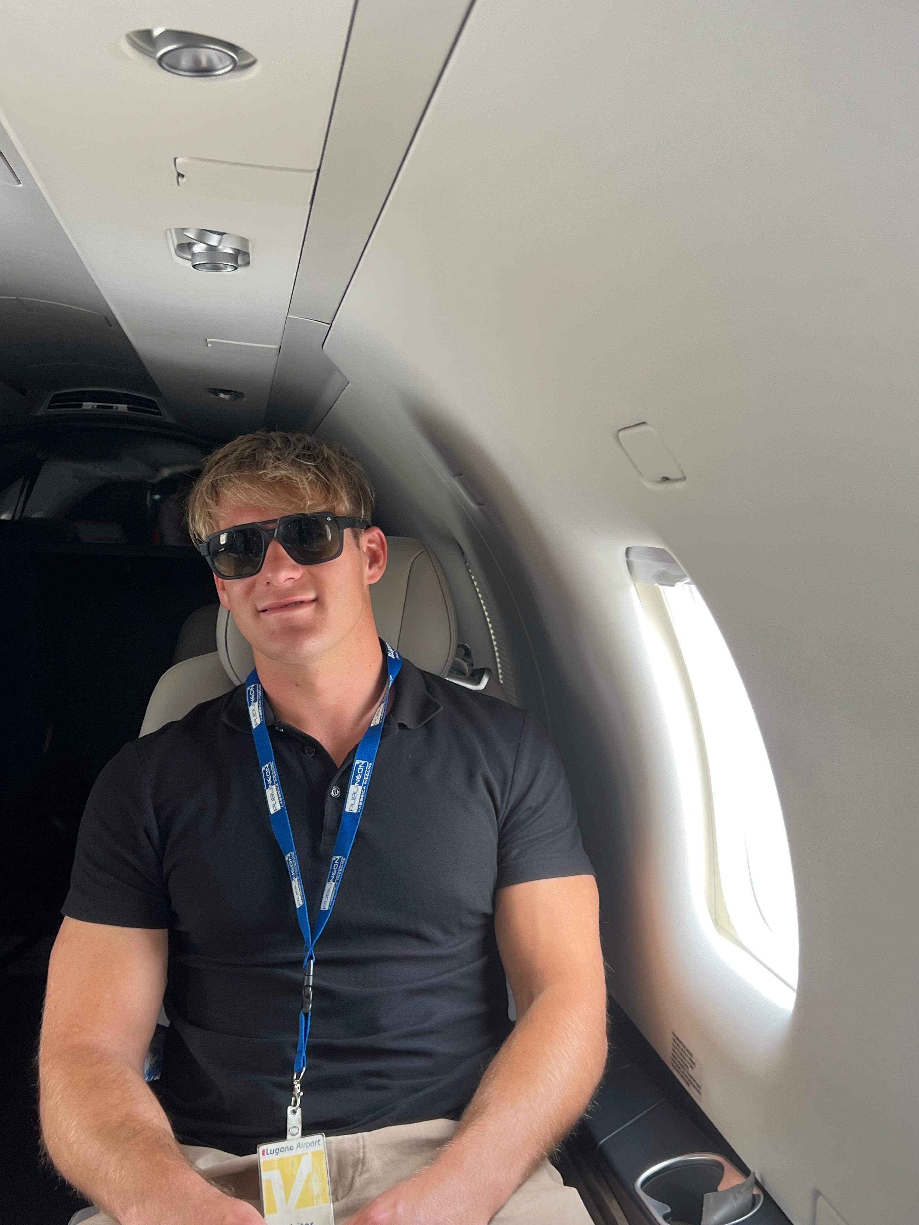 Private jet interior